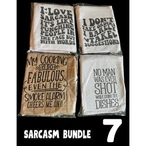 Snarky Puns Dish Towels - Brand New - Great Gift - Vendor Show Fillers